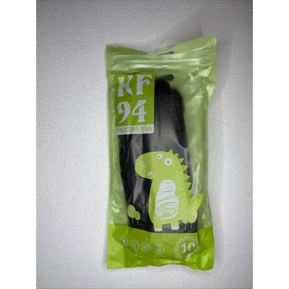 Kids KF94 Face Masks 10 Pack Black